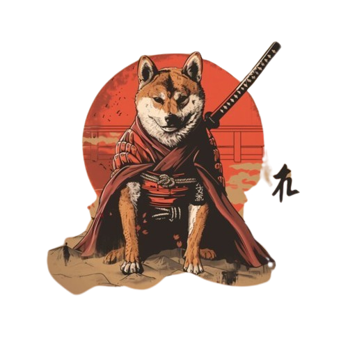 ShibaSquad mascot — samurai Shiba